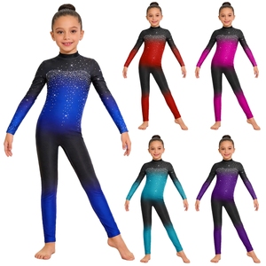 Justaucorps de danse pour filles de 6 à 16 ans, combinaison de gymnastique, body pour la danse de salon, les spectacles et les compétitions. - Product Image 1