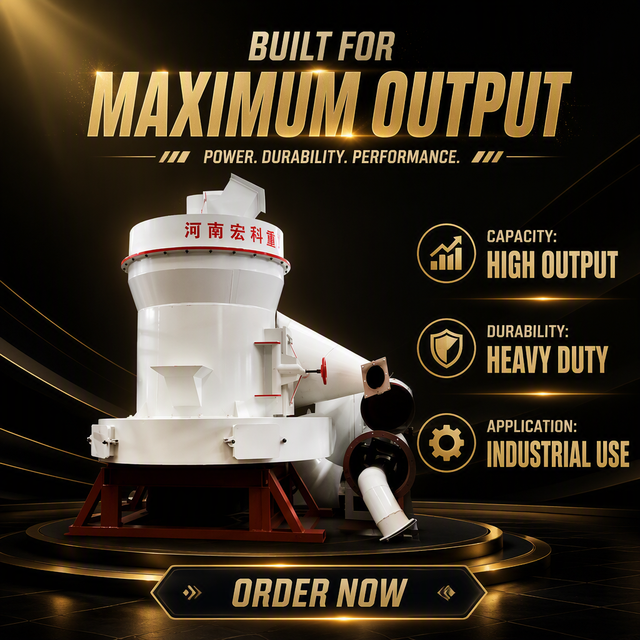 4R3216 Raymond Mill Kaolin Grinding Machine Industrial Powder Production Line AC Motor Gearbox Gear Core 1-8t/h Capacity