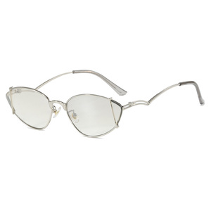 Gafas de Sol <span class=keywords><strong>Cole</strong></span> Shield Metálicas con Forma de Ojo de Gato, Estilo Concavo Y2K para Mujer, Protección UV400, Estilo Celebridad de Little Red Book Online - Product Image 5