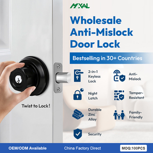 2026 Cylindrical Tubular Structure Mechanical Keyed <strong>Knob</strong> Lock Zinc Alloy Inner Outer <strong>Door</strong> Brushed <strong>Antique</strong> <strong>Brass</strong> 3 Keys 70mm - Product Image 5