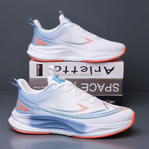 <span class=keywords><strong>ZheJiang</strong></span>, zapatillas deportivas informales para correr para hombre, Cuir blanco con placa Karbonn, plantilla de PVC, forro de malla para la temporada de primavera, zapatos para caminar - Product Image 4