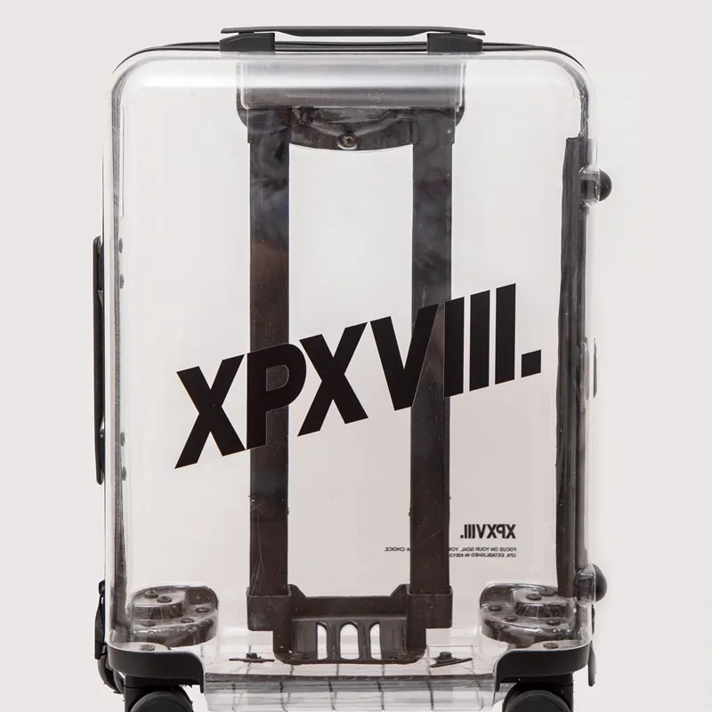 アマゾントップセラー2021卸売新2019スーツケースプラスチック透明スーツケースPC素材クリアシェル荷物スーツケース