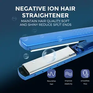Digital Hair Straightener Pro Nano Titanium 1/4 Inch Flat Iron LCD Display Titanium Plate Flat Iron