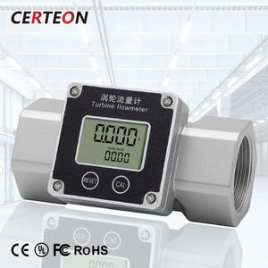 Inline vloeistof flowmeter met 4‑20 mA output LCD scherm 1 1.5 2 inch schroefdraad roestvrijstalen <span class=keywords><strong>turbine</strong></span> flowmeter - Product Image 1