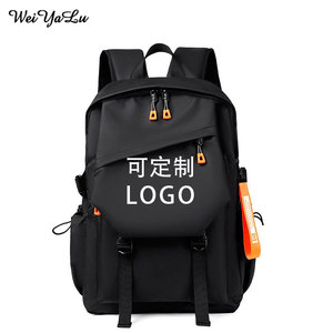 WeiYaLu Men's <b>Backpack</b> <b>Large</b> Capacity Laptop Compartment Everyday Commute Student Use Black Gray Solid Color Shoulder Straps - Product Image 1