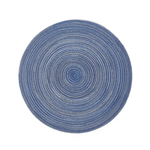 Venta al por mayor Individuales Para Comedor Azul Mantel Individual Redondo Trenzado Tejido Manteles Individuales Redondos Juego De Mesa Rond - Product Image 5