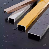 Profilé de bordure de carrelage en forme de U en aluminium au design moderne, pour miroir, pour mur et sol, en céramique