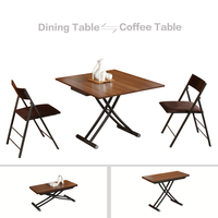 Table à manger en mélamine pliable, meuble peu encombrant, hauteur réglable pour les appartements