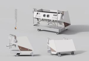 Machine à café professionnelle à deux groupes pour les cafés, avec deux chaudières : une chaudière à café en acier inoxydable de 0,5 L et une chaudière double de 6 L - Product Image 2