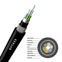 Câble à fibre optique souterrain directement enterré OUFU GYTA53 GYTA GYTA33 double blindage extérieur 24 48 96 fibres monomodes