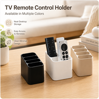 Boîte de rangement minimaliste pour télécommandes TV imprimée en 3D, options 2/3/4 emplacements, couleurs personnalisables, organisateur de bureau en gros pour la maison