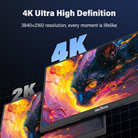 Pantalla Portátil IPS Mate 4K con Ángulo de Visión Completo Horizontal y Vertical de 178° para Reuniones de Grupo y Presentaciones Compartidas
