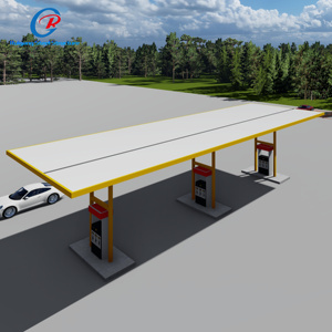Stazione di Servizio in Struttura d'Acciaio di Alta Qualità Completa di Tettoia, Pompe e Segnaletica per <span class=keywords><strong>un</strong></span> Look Professionale e Moderno - Product Image 3