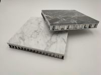 Panneau en forme de nid d'abeille pour salle de bain, pierre naturelle en marbre et Aluminium