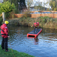 Planche de sauvetage gonflable de 5 m, pont flottant pour sauveteur, pont pneumatique portable pour les urgences en cas d'inondation
