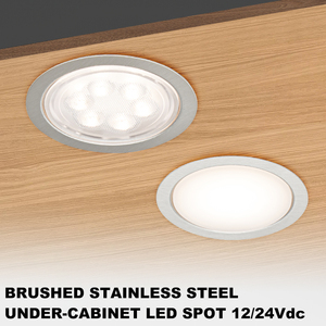 Luces LED para Debajo del Gabinete con Acabado de Acero Inoxidable y Lente de Plástico PC Resistente a los Rayos UV, Garantía de 5 Años - Product Image 2