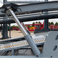 Remorque porte-voitures à 3 essieux avec suspension mécanique, plateforme double niveau de 21 m, levage hydraulique, transport de 8 voitures et SUV