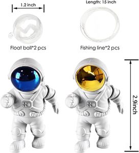 Simpatici piccoli astronauti acquario accessori galleggianti acquario decorazioni in plastica e resina compagni di giochi per pesci per acquari - Product Image 2