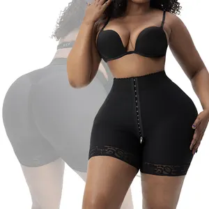 여성 오픈 가랑이 허리 슬리밍 엉덩이 증강 인자 Faja 팬티 짧은 배 제어 Buttlifter Shapewear 포스트 Op