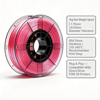 Filament d'impression 3D flexible Perfuture 1,75 mm TPU 95A multicolore, bobine de 1 kg, provenant du Guangdong, pour le prototypage