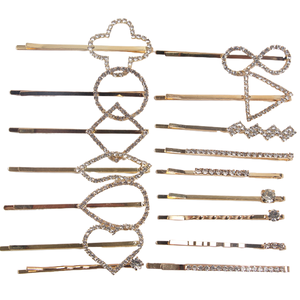 HTYFS Accessoires pour cheveux Casque Beaumira Cristal strass <span class=keywords><strong>frange</strong></span> Clip Petite épingle à cheveux clip top - word - Product Image 1