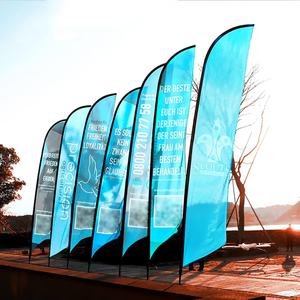 مخصص كامل المطبوعة 2 متر 3 متر 4 متر 5 متر شاطئ الشراع العلم في الهواء الطلق مخصص ريشة الرياح الأعلام الشراعية - Product Image 5