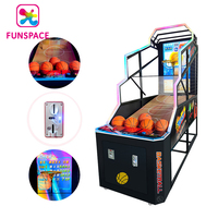 Machine de jeux vidéo d'arcade, vente en gros, écran de 55 pouces, tir d'arcade, basket-ball, pièces de monnaie