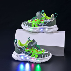 Chaussures pour enfants en gros : Baskets respirantes style décontracté dinosaure pour garçons, idéales pour la marche et la course - Product Image 3