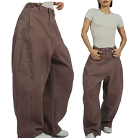 Celana Jeans Wanita Model Y2K Vintage Straight Barrel Leg Breathable Waist Bentuk Sabit Low Crotch Loose Fit Kancing Light Wash Streetwear
