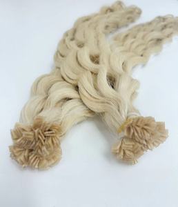 2025 nouveau Salon de coiffure brésilien Double dessiné qualité cuticule aligné blonde bouclés point culminant pré-collé K pointe plate Extensions - Product Image 6