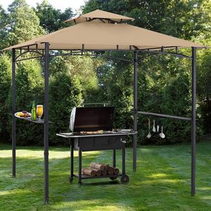 ABCCANOPY <span class=keywords><strong>Barbecue</strong></span> Gazebo 1.5X2.5 M, Abri <span class=keywords><strong>Barbecue</strong></span> Extérieur Grill Patio Auvent avec Étagères Crochets et Capot Souple Ventilé - Product Image 4