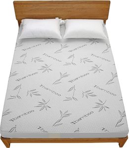Protector de Colchón de Bambú Refrigerante, <span class=keywords><strong>Impermeable</strong></span>, Ultra Suave, Tejido Jacquard Transpirable, Cubre Colchón Silencioso - Product Image 1