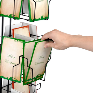 Công suất lớn kim loại 72 túi Spinner Rack hiển thị giáng sinh thiệp chúc mừng sàn đứng - Product Image 3