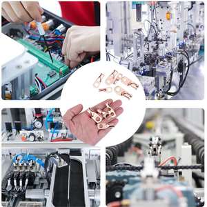 Bornes de connexion en cuivre pour ingénierie chimique, connecteurs à sertir 8Awg, style européen en cuivre pur pour câblage électrique - Product Image 1