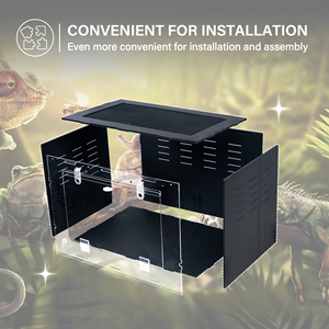 Terrario in PVC per Foresta Pluviale con Porta Magnetica, Gabbia per Allevamento Impilabile, <span class=keywords><strong>Habitat</strong></span> per Rettili, Vendita Diretta dalla Fabbrica - Product Image 5