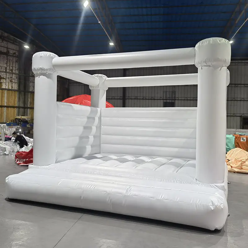 Commercial Luxury All White Wedding Bouncer Jumping Bouncy Castle Inflatable White Bounce House
