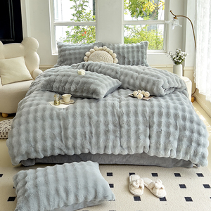 Couvre-lit en velours épaissi à bon <span class=keywords><strong>prix</strong></span> ensemble de quatre pièces ensemble de literie de 4 pièces 100% <span class=keywords><strong>couette</strong></span> en polyester - Product Image 6