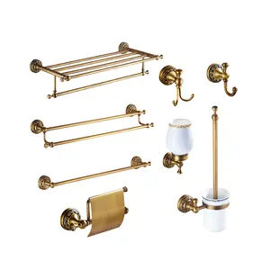 중국 supplier 골동품 Brass 벽 잘 고정 된 욕실 액세서리 Set