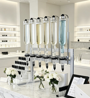 Distributeur de parfum innovant en gros pour 6 flacons avec support métallique, idéal pour mariages et décoration commerciale