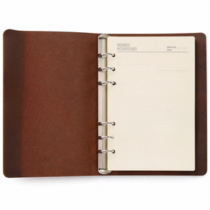 A5 Thread Sewing Spiral Bound Leather Cover Magnetic Closure Promotional Use Retro Handmade Customized Loose-Leaf <b>Notebook</b> 100 - Product Image 3