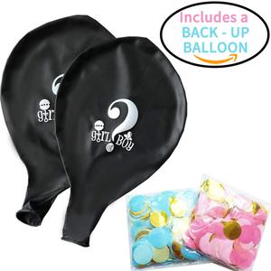 Globo negro de 36 pulgadas <span class=keywords><strong>para</strong></span> niño o niña con confeti rosa y azul <span class=keywords><strong>para</strong></span> Baby Shower Género Reveal Globos Ideas Decoraciones <span class=keywords><strong>para</strong></span> fiestas - Product Image 3