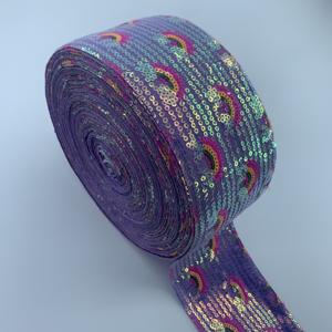 Múltiples Opciones de Color con un Patrón de Lentejuelas Arcoíris para Decoraciones de Fiesta o como Pinzas para el Cabello, o para Tejido de Telas - Product Image 4