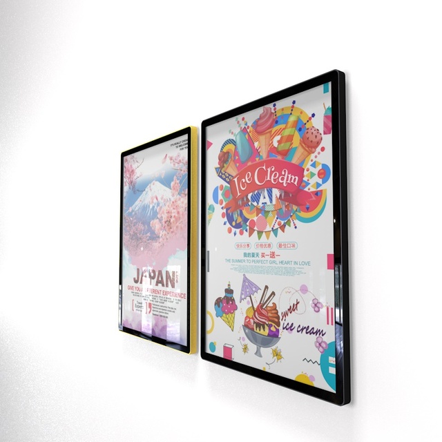 Slim Rectangle Decorative Aluminum & Acrylic Movie Poster Light Box with LED Strip for Cinema Signage