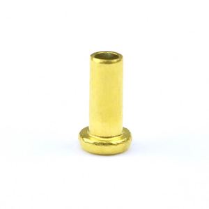 Fabricant chinois Saitoong ST-0033, rivets en laiton à tête bombée semi-tubulaire, certifiés ISO9001, finition brillante durable, personnalisables - Product Image 4