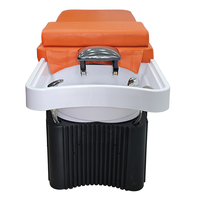 Salon de coiffure Mobilier Spa Orange Lit de massage Shampooing Tables Lit avec circulation d'eau