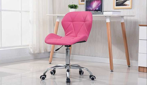 Silla Ejecutiva de Cuero PU, Giratoria Ajustable, Moderna, para Oficina en Casa, Blanca, Rosa, Silla de Maquillaje - Product Image 6
