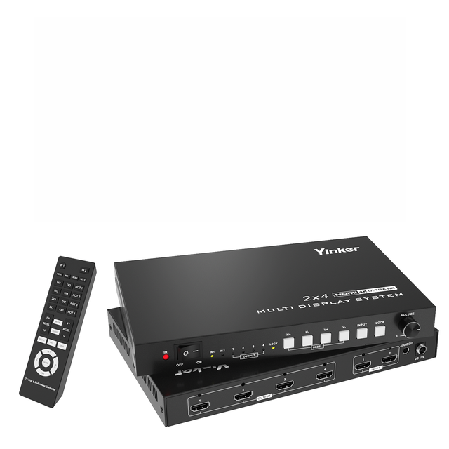 4K HDMI Video Wall Controller - 2x2, 4K@30Hz Processor for 2 HDMI Inputs & 4 Outputs, Supports 1x1 to 4x1 & 180 Rotation