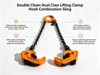 Pince de levage pour fûts de 1000 kg, pince de levage double pour fûts d'huile