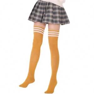 I-0208 Wholesale Striped Long Tube Stockings Socks <b>Women</b> <b>Cosplay</b> Over the Knee Thigh High Socks - Product Image 3