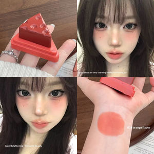 Rubor en Crema Suave de Terciopelo Ligero, Color Crema, Fácil de Difuminar, Polvo Natural que No se Desvanece, Rubor Multiusos para Iluminar el <span class=keywords><strong>Maquillaje</strong></span> - Product Image 4